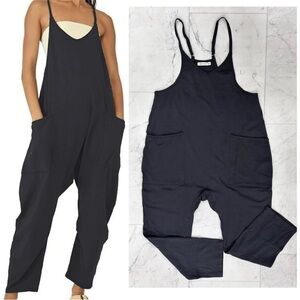 NEW! Women's Dark Charcoal Gray Hot Shot Onesie Jumpsuit Size Large